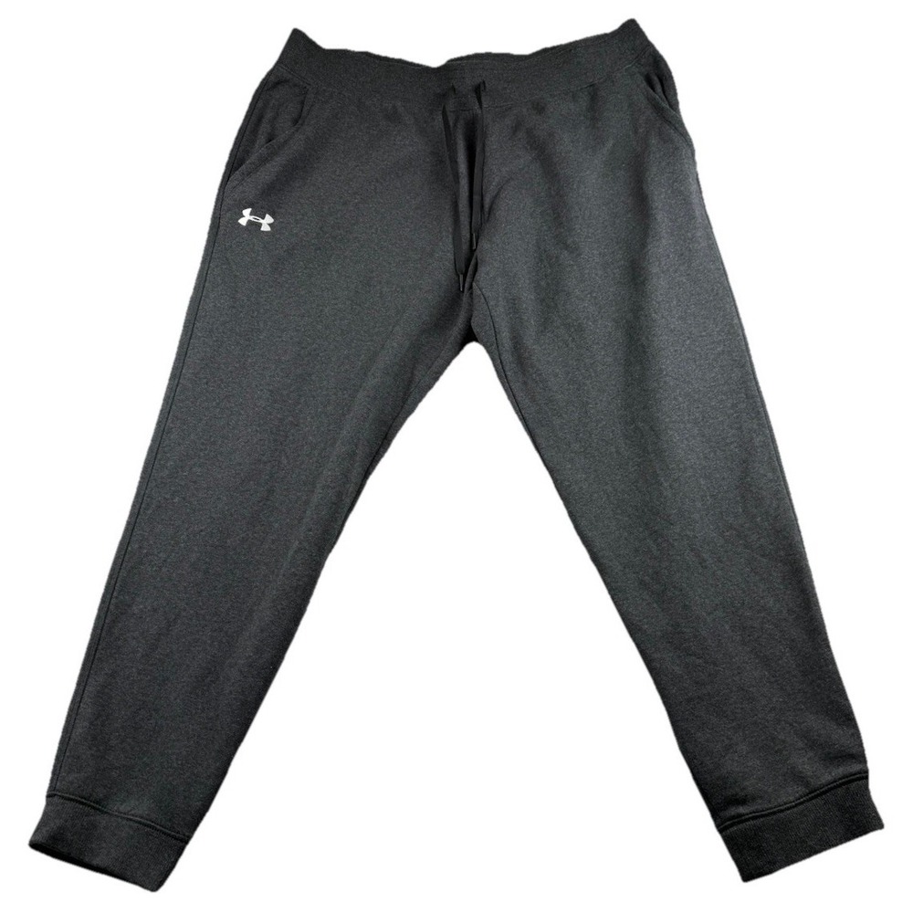 Under Armour Men's Gray Fleece Joggers Size 2XL Loose Fit Tapered Ankle Sweats